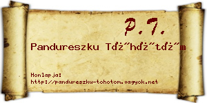 Pandureszku Töhötöm névjegykártya